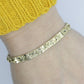 14k Gold Nugget Bracelet. Mens or Womens Yellow gold nugget bracelet. 9.1grams 5mm wide st(295)