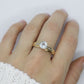 14k Aquamarine Diamond ring. Large Aquamarine solitaire ring.
