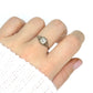 18k Art Deco Diamond ring. 18k White Gold Filigree Ring.st150