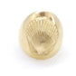 14k Heavy SHELL Embossed ring. 14k Yellow Gold Bulky SEASHELL Clam Signet ring 12Grams sz7.5