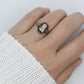 Victorian Cameo carved shell 10k signet ring. Antique 10k Rose gold Signet ring (st57)