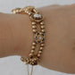 14k Victorian Charm Slide Bracelet. Rubies Diamonds Topaz Cameo Emeralds Citrine. 22.9g