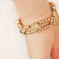 14k Victorian Charm Slide Bracelet. Rubies Diamonds Topaz Cameo Emeralds Citrine. 22.9g