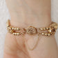 14k Victorian Charm Slide Bracelet. Rubies Diamonds Topaz Cameo Emeralds Citrine. 22.9g