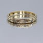 18k Art Deco Blossom Flower Engraved Design with diamonds Band. Flower Blossom eternity Ring. sz6