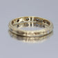 18k Art Deco Blossom Flower Engraved Design with diamonds Band. Flower Blossom eternity Ring. sz6