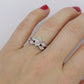 14k Marquise Diamond (0.48ctw) Wedding set. 14k white gold Bridal Set with a diamond. st403