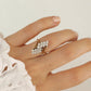 14k Yellow Gold Ring. Round Diamond Cluster Ring. Waterfall diamond. 0.96ctw diamonds st546