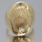 14k Heavy SHELL Embossed ring. 14k Yellow Gold Bulky SEASHELL Clam Signet ring 12Grams sz7.5
