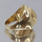 14k Heavy SHELL Embossed ring. 14k Yellow Gold Bulky SEASHELL Clam Signet ring 12Grams sz7.5