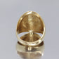 14k Heavy SHELL Embossed ring. 14k Yellow Gold Bulky SEASHELL Clam Signet ring 12Grams sz7.5