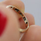 18k Art Deco Blossom Flower Engraved Design with diamonds Band. Flower Blossom eternity Ring. sz6