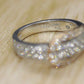 18k Pave Diamond Buckle Ring. SIMON G 18k diamond buckle ring. 18k White and Rose Gold