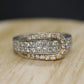 18k Pave Diamond Buckle Ring. SIMON G 18k diamond buckle ring. 18k White and Rose Gold