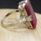 14k LC Ruby ring. Art Deco Filigree Ruby ring