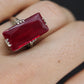 14k LC Ruby ring. Art Deco Filigree Ruby ring