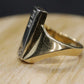 14k Jostens Twin DIAMOND ring. 14k White and Yellow gold bypass ring. Beautiful pinky ring. Sz4