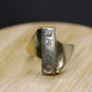 14k Jostens Twin DIAMOND ring. 14k White and Yellow gold bypass ring. Beautiful pinky ring. Sz4