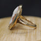 10k Cameo carved shell 10k signet ring. Bezel Set Budlong, Dockert & Armstrong Cameo ring