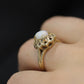 14k Opal Solitaire Claw set ring. Opal solitaire band. st(69/11)