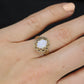 14k Opal Solitaire Claw set ring. Opal solitaire band. st(69/11)