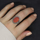 Sterling Silver Carnelian Intaglio Engraved Ring. HANDMADE Bezel set. st(23/11)