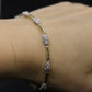 14k Diamond Tennis Bracelet. 14k 3 Stone round diamond Tennis bracelet. 7g 7.25in