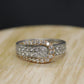 18k Pave Diamond Buckle Ring. SIMON G 18k diamond buckle ring. 18k White and Rose Gold