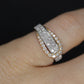 18k Pave Diamond Buckle Ring. SIMON G 18k diamond buckle ring. 18k White and Rose Gold