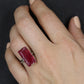 14k LC Ruby ring. Art Deco Filigree Ruby ring
