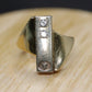 14k Jostens Twin DIAMOND ring. 14k White and Yellow gold bypass ring. Beautiful pinky ring. Sz4