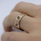 10k Wide Cigar band. Rose Gold Vintage Embossed Maple Oak Leaf design. 7.5mm sz6.75