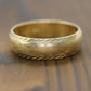 Textured 14k Gold Wedding Band. Matte 14k Yellow Gold for Men or Women Sz 10.5