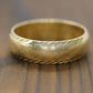 Textured 14k Gold Wedding Band. Matte 14k Yellow Gold for Men or Women Sz 10.5