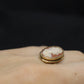 10k Cameo Oval Bezel ring. PSco Plainville Stock Cameo solitaire ring. st(74/75)