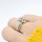 14k Yellow Gold Ring. Round Diamond Cluster Ring. Waterfall diamond. 1.46ctw diamonds