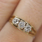14k Diamond trio ring. TRILOGY 3 stone Diamond 1/2ctws Ring. Engagement Ring. Solitaire ring.