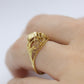 Filigree diamond cut 14k Yellow Gold ring. 14k precious open scroll ring