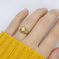 Filigree diamond cut 14k Yellow Gold ring. 14k precious open scroll ring