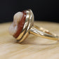 14k Cameo carved shell 14k signet ring. Bezel Set Cameo ring