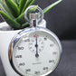 WAKMANN Manual Timer. Vintage Pocket Watch Timer Silver tone