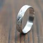 18K White Gold X Textured Cross Band 4mm. Sz 7.75. Stackable ring.