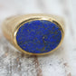 14k Mens Lapis Lazuli ring. 14k Oval Lapis Lazuli bezel set in a Heavy shank. SZ 11 13.1grams