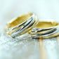14k Gold Yellow and White HOOP Earrings. 14k High Polish Gloss earrings.