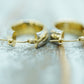 14k Gold Yellow and White HOOP Earrings. 14k High Polish Gloss earrings.