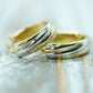 14k Gold Yellow and White HOOP Earrings. 14k High Polish Gloss earrings.