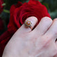 Antique Citrine Flower ring. Hand made 10k yellow gold flower Filigree ring