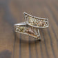 Black Hills Gold Sterling Silver Bypass Band. 10k bypass band Black Hills Gold Inlays.