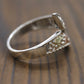 Black Hills Gold Sterling Silver Bypass Band. 10k bypass band Black Hills Gold Inlays.