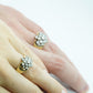 14k Diamond Cluster HIS/HER Set Ring. Waterfall diamond. 1.22ctw diamonds.